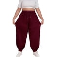 thumbnail image 1 of ABATAB Plus Size Sweatpants for Women Spring Fashion Joggers Workout Lounge Lightweight Comfy Elastic Waisted Athletic Pants, 1 of 6