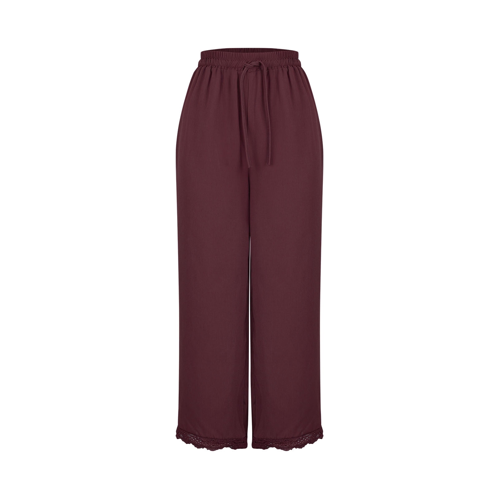 Plus Size Women Summer Casual 100%Cotton Wide-leg Pants