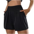 thumbnail image 1 of ABATAB Running Shorts for Women High Waist Loose Gym Workout Shorts Casual Cute 2 in 1 Athletic Summer Shorts with Pockets, 1 of 7