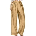 thumbnail image 1 of ABATAB Sequin Pants for Women Ruched Crossover Wide Leg Shiny Sparkly Pants Casual aggy Party Clubwear Palazzo Trousers, 1 of 6