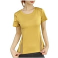 thumbnail image 1 of ABATAB Sport Tops for Women Crewneck Yoga Short Sleeve Loose Tunic Shirts Soft Gym Athletic Solid Workout T-Shirts, 1 of 4