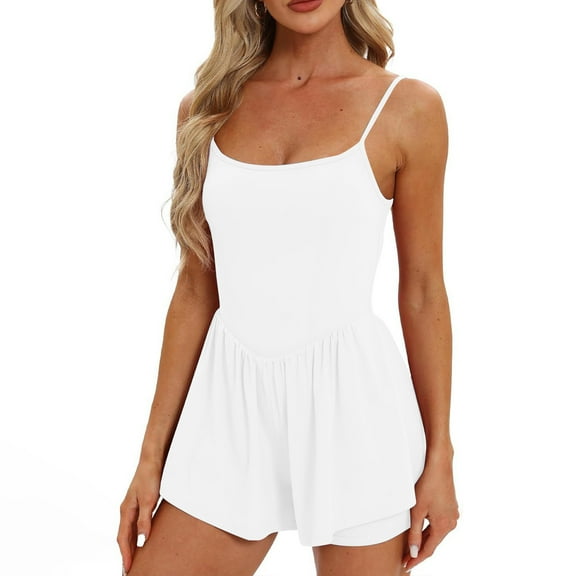 ABATAB Sports Jumpsuits for Women Casual Summer Loose Running Workout Rompers Beach Vacation Trendy Jumpsuits Fashion Clothes