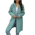 thumbnail image 1 of ABATAB Sweater Cardigans for Women Knitted Long Sleeve Sleeve Button down Dusters with Hood Loose Fit Hoodie Knitwear Coats(Small,Mint Green), 1 of 5