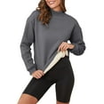 thumbnail image 1 of ABATAB Sweatshirts for Women Turtleneck Casual Long Sleeve Loose Fashion Fleece Lined Pullover Tops Fall Winter Outfits Clothes, 1 of 7