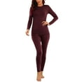 thumbnail image 1 of ABATAB Thermal Underwear Sets for Women Bottom Long Johns Base Layer Long Sleeve Crewneck Tops Cold Weather Top Bottom Outfits, 1 of 7