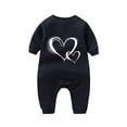 thumbnail image 1 of ABATAB Valentine's Day Baby Girl Boy Unisex Rompers Crewneck Long Sleeve Print Jumpsuit Infant One Piece Clothes Outfits, 1 of 3