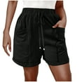 thumbnail image 1 of ABATAB Wide Leg Shorts for Women Comfy Elastic Waist Shorts Casual Drawstring Summer Pull on Shorts with Pocketss, 1 of 6