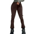 thumbnail image 1 of ABATAB Women Flare Leggings Cargo High Waisted Pants Hiking Stretchy Streetwear Trendy Bell Bottom with Pockets, 1 of 6