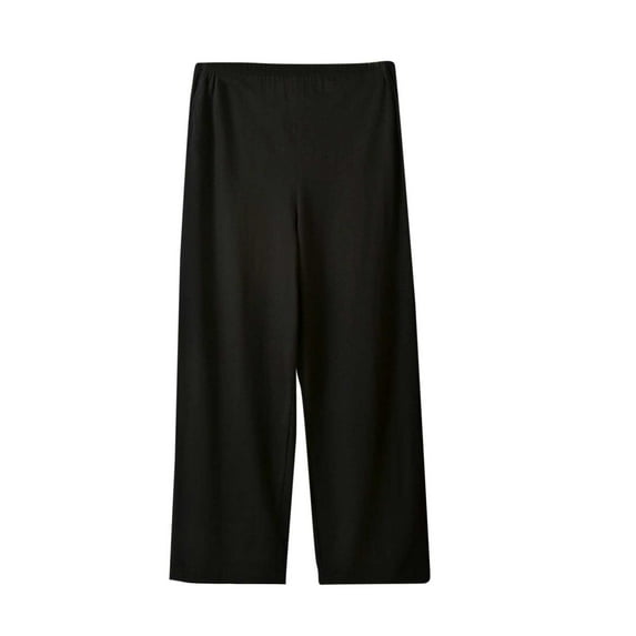 ABATAB Women Pajama Pants Wide Leg Baggy Comfy Pj Bottom Stretch Elastic Waisted Pure Color Comfortable Sleepwear