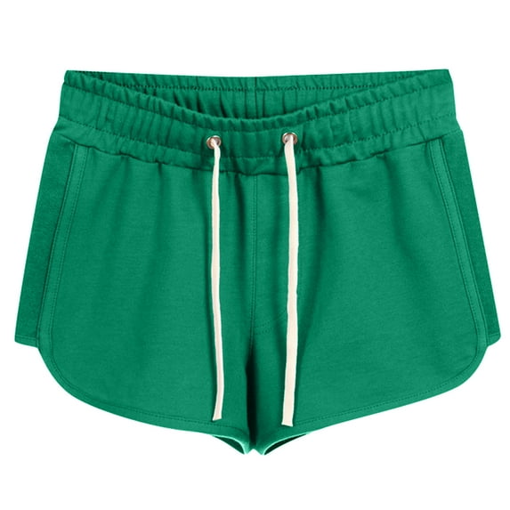ABATAB Women's Athletic Shorts Elastic Waisted Running Shorts Comfy Sporty Shorts Drawstring Gym Workout Lounge Shorts
