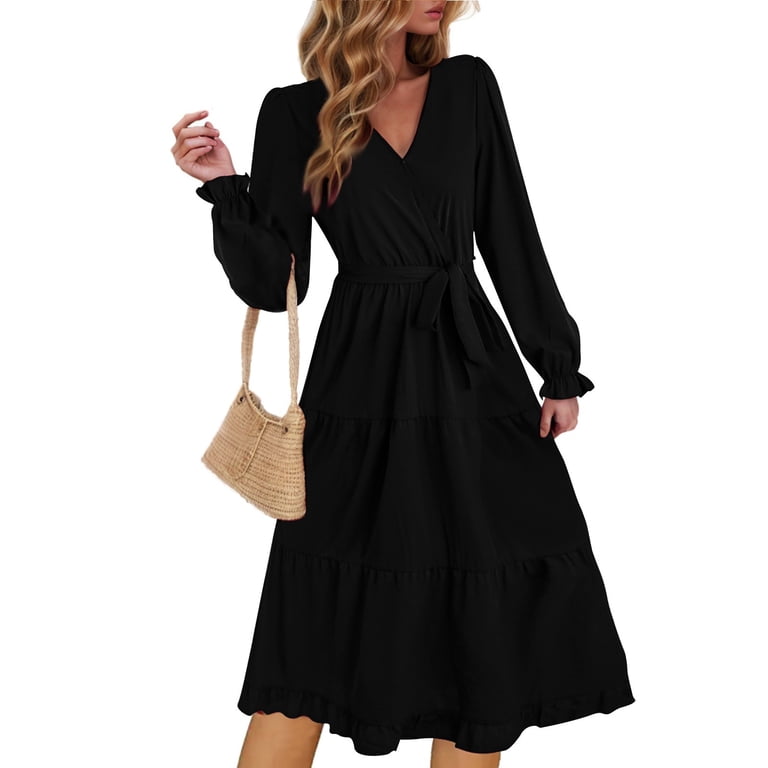 chinese dress ladies Hotexy Women's Long Sleeve Maxi Dress Cotton Square Neck Casual Slim Solid  Fall Winter Flowy Long Dresses with Pockets,A Army Green,X-Small at Amazon  Women's Clothing store