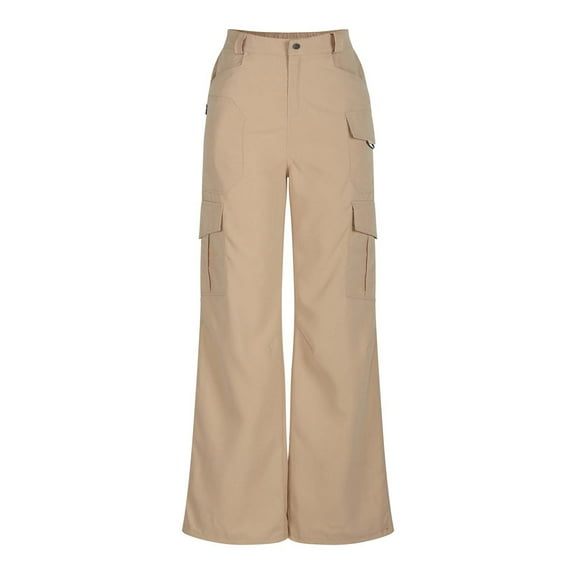 ABATAB Women's Hiking Cargo Pants Lightweight Outdoor Athletic Pants Loose Camping Climbing Golf Trousers with Pockets