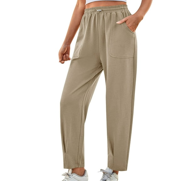 ABATAB Women's Joggers Pants Cozy Loose Fit Drawstring Workout Trousers Comfy Lounge Yoga Gym Pants with Deep Pockets