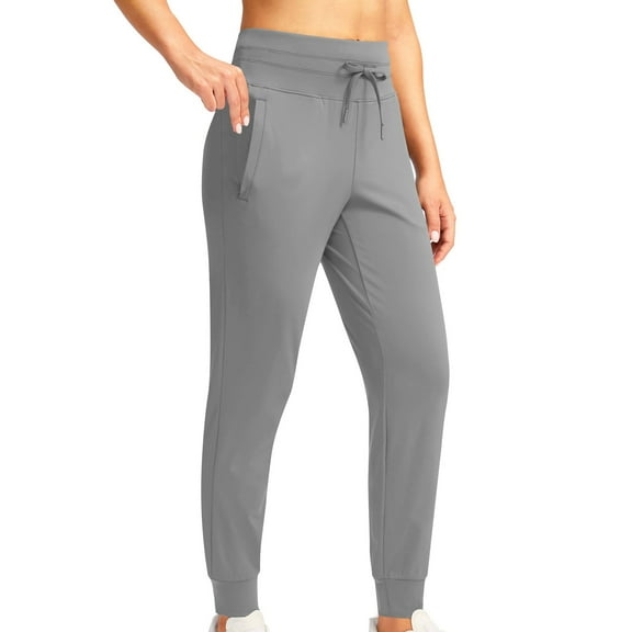 ABATAB Women's Joggers Pants with Pockets Comfortable Drawstring Workout Pants Lightweight Lounge Athletic Running Cinch Trousers