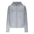 thumbnail image 1 of ABATAB Women's Lightweight Outerwear Jackets Plus Size Sun Resistant Fishing Coats Baggy Outdoor Athletic Casual Long Sleeve Hoodie(3X-Large,Gray), 1 of 5