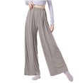 thumbnail image 1 of ABATAB Women's Palazzo Pants Wide Leg Flowy Loose Fit Trousers Casual Summer Elastic Waist Ruched Fashion Outfits with Pockets, 1 of 5