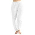 thumbnail image 1 of ABATAB Women's Plush Fuzzy Pajama Pants Pj Bottoms Elastic Waisted Lounge Pants Fleece Casual Comfy Sleepwear with Pockets, 1 of 7