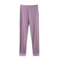 thumbnail image 1 of ABATAB Women's Straight Leg Sleepwear Elastic Waisted Pajama Botton Casual Soft Comfy Thermal Pj Bottom Trousers, 1 of 7