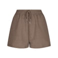 thumbnail image 1 of ABATAB Women's Sweat Shorts with Pockets Soft Drawstring Running Workout Lounge Shorts Casual Summer Athletic Shorts(XX-Large,Coffee), 1 of 7