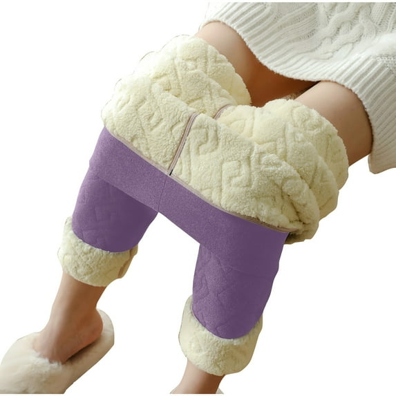 ABATAB Women 's Thermal Pants Ultra Soft Fleece Lined Warm Trousers Elastic Waisted Winted Base Layer Cold Weather Underwear