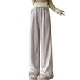 thumbnail image 1 of ABATAB Women's Wide Leg Sweatpants Baggy Straight Leg Lounge Pants Drawstring Athletic Joggers Trousers with Pockets, 1 of 5