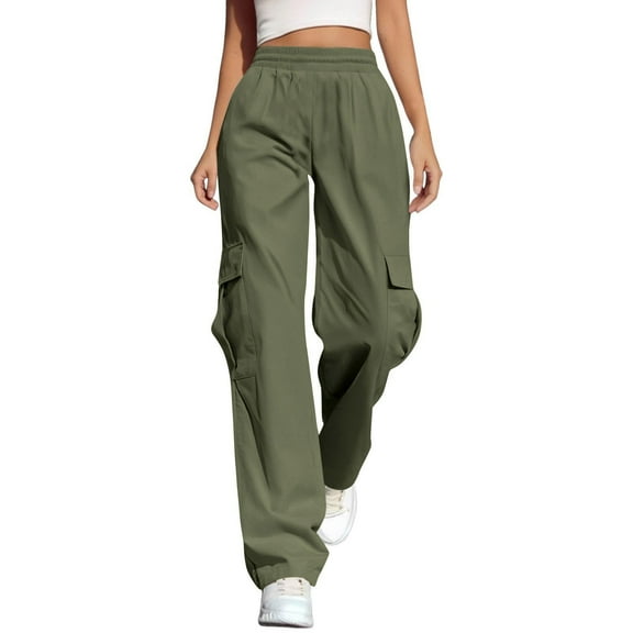 ABATAB Womens Cargo Pants with Pockets Lightweight Hiking Pants Loose Fit Travel Casual Athletic Outdoor Trousers