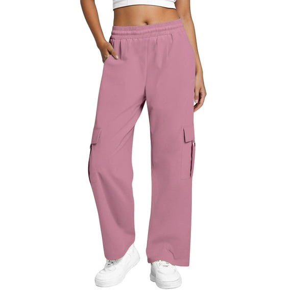 ABATAB Womens Cargo Pants with Pockets Lightweight Hiking Pants Loose Fit Travel Casual Athletic Outdoor Trousers