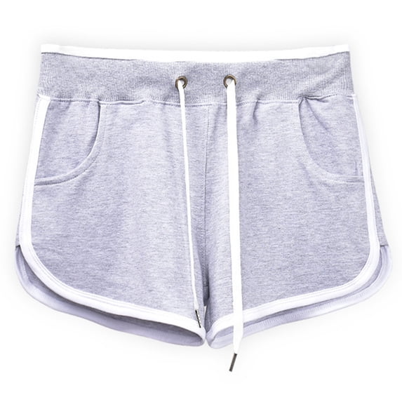 ABATAB Womens Cotton Shorts Summer Casual Drawstring Elastic Waist Shorts Sports Yoga Lounge Running Shorts