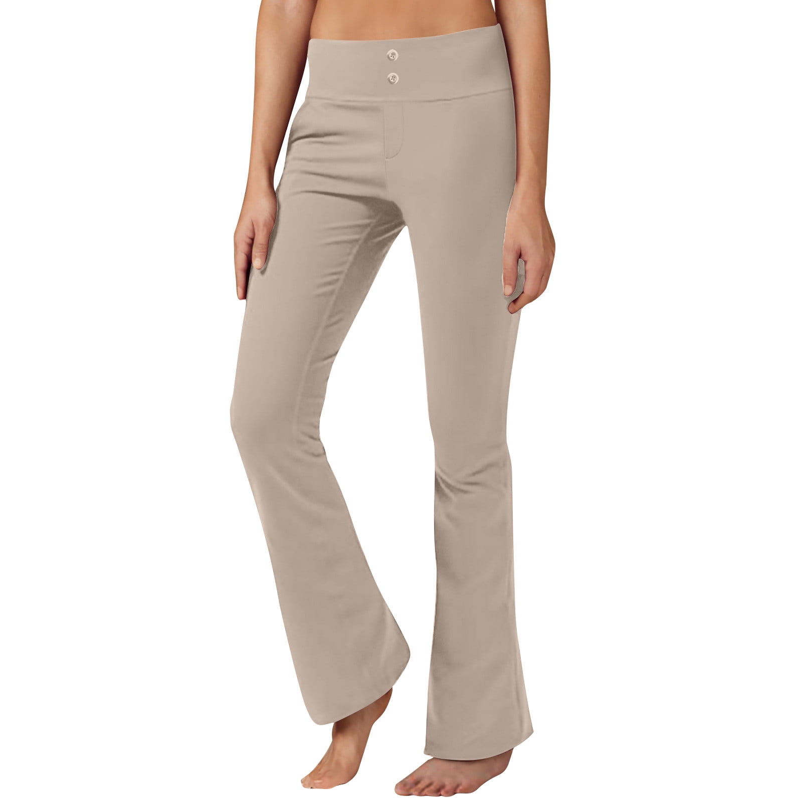 ABATAB Womens Dress Pants High Waisted Casual Slacks Stretchy Flare ...
