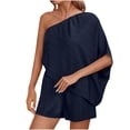 thumbnail image 1 of ABATAB Womens Jumpsuit Summer Loose off Shoulder Elastic Waist Wide Leg Dressy Party Clubwear Rompers, 1 of 6