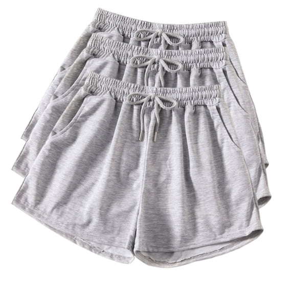 ABATAB Womens Running Shorts Casual Drawstring Soft Athletic Shorts Elastic Waist Gym Workout Active Shorts