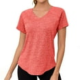 thumbnail image 1 of ABATAB Womens Short Sleeve Shirts V Neck Workout Top Gym Athletic Yoga T-Shirt Stretch Comfy Casual Lightweight Clothes, 1 of 7