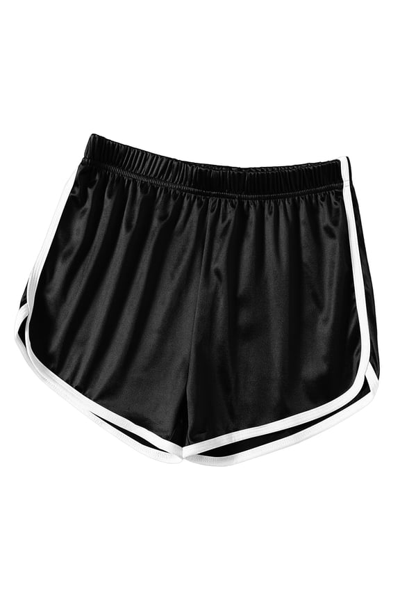Womens Shorts Satin Silk Elastic Waist Comfortable Shorts Active Hot Pants Summer Clothes for Yoga Athletic