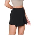 thumbnail image 1 of ABATAB Womens Skort High Waisted Stretchy Soft Casual Trendy Shorts Asymmetrical Hem Golf Tennis Summer Shorts, 1 of 6