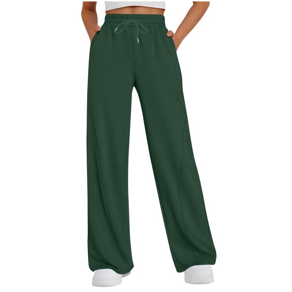 ABATAB Womens Wide Leg Sweatpants Drawstring Baggy Travel Pants Fall Fashion Outfits Winter Casual Lightweight Clothes Joggers