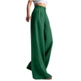 thumbnail image 1 of ABATAB Womens Work Pants Business Casual Stretchy Pants Slacks Baggy High Waisted Wide Leg Office Trousers with Pockets, 1 of 6
