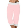 thumbnail image 1 of ABATAB Womens Yoga Capri Pants Low Waist Comfortable Capri Trousers with Pockets Loose Exercise Workout Summer Crop Pants, 1 of 4
