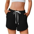 thumbnail image 1 of ABATAB Womens sports Shorts Comfy Summer Drawstring Elastic Waist Shorts Casual Loose Lounge Athletic Running Shorts with Pockets, 1 of 7