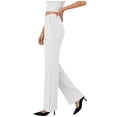 thumbnail image 1 of ABATAB Work Pants Women Straight Leg Dress Pants Summer Casual Clothes Business Office Pull on Slacks with Pockets, 1 of 7