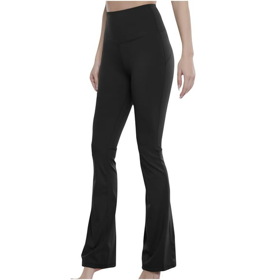 ABATAB Workout Flare Leggings for Women Seamless Yoga Bootcut Pants Breathable High Waisted Gym Athletic Bell Bottom Trousers