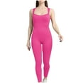 thumbnail image 1 of ABATAB Workout Jumpsuits for Women Gym Sleeveless Overall Clothes Bodycon Ribbed One Piece Yoga Exercise Tight Onesie Outfits Romper, 1 of 5