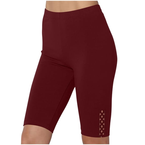 ABATAB Workout Leggings for Women Soft High Waisted Solid Color Stretch Slim Fit Running Athletic Capris