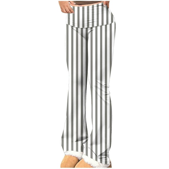 ABATAB Workout Pants for Women Striped Jogger Lightweight Yoga Trousers Elastic Waisted Casual Gym Exercise Pants