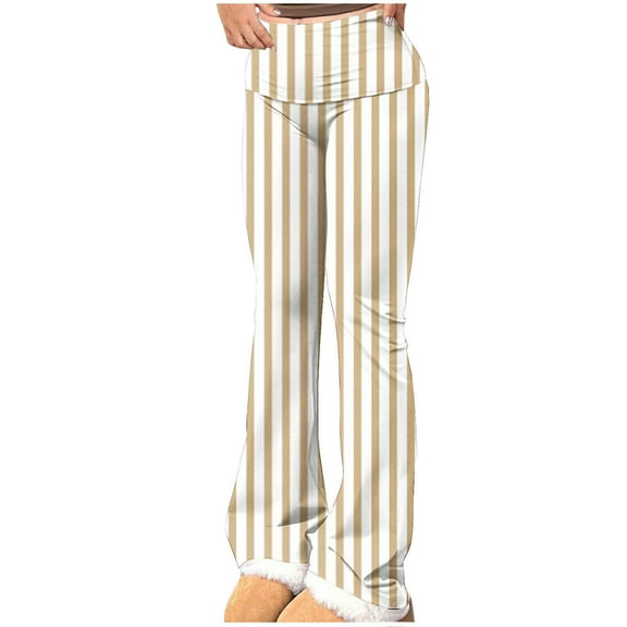 ABATAB Workout Pants for Women Striped Jogger Lightweight Yoga Trousers Elastic Waisted Casual Gym Exercise Pants