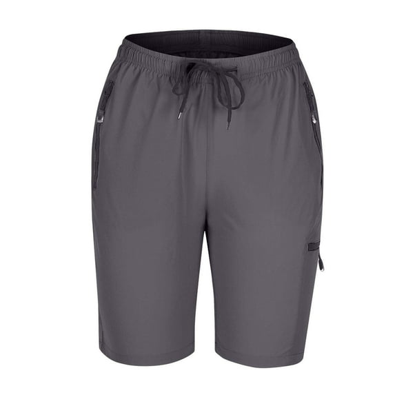 ABATAB Workout Shorts Women Quick Dry Lightweight Shorts Drawstring Summer Athletic Golf Walking Running Shorts with Zipper Pockets