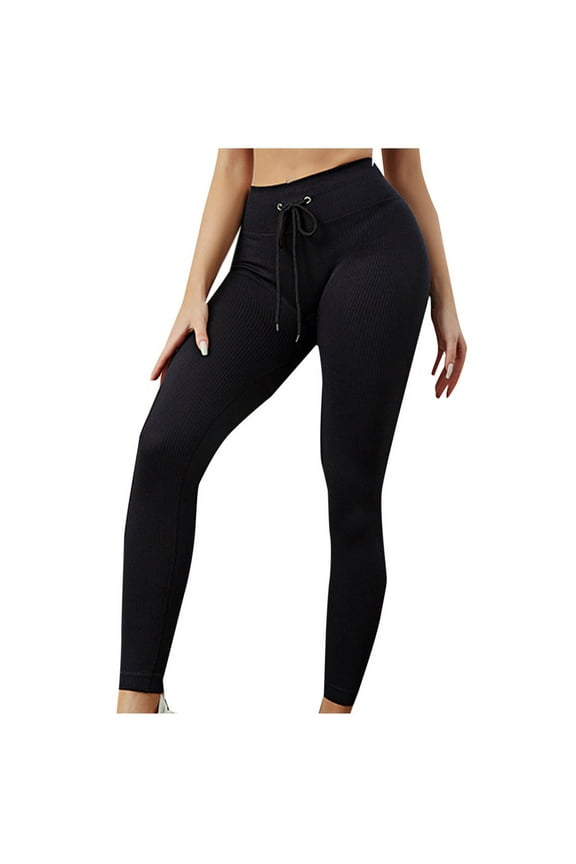 Yoga Leggings for Women Breathable Slim Fit Legging Pants Skinny Drawstring Workout Trousers for Jogging Running