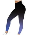 thumbnail image 1 of ABATAB Yoga Leggings for Women Printed Stretchy High Waist Skinny Gym Workout Pants Comfy Slimming Running Athletic Tight Pants(Large,Black), 1 of 5