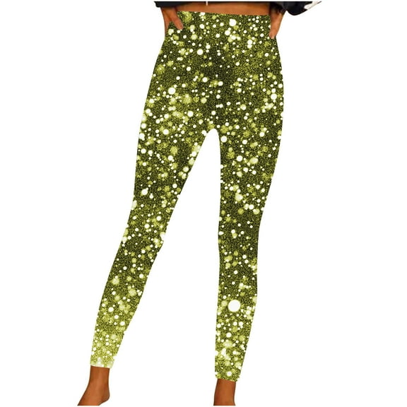 ABATAB Yoga Leggings for Women Shiny reathable Slim Fit Legging Pants Skinny Workout Trousers for Jogging Running