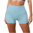thumbnail image 1 of ABATAB Yoga Shorts for Women High Waist Activewear Gym Stretchy Soft Comfy Workout Shorts, 1 of 4