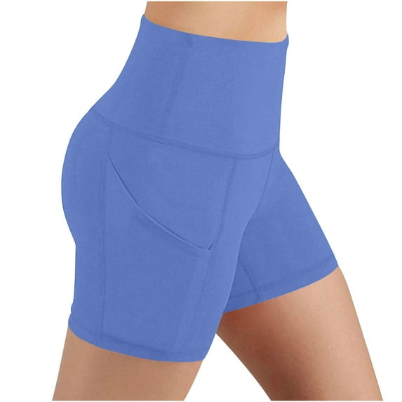 ABATAB Yoga Shorts for Women with Pockets Biker Shorts High Waisted Gym Workout Athletic Running Shorts